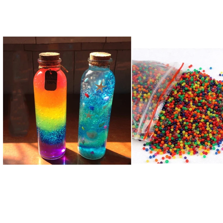 Demi 15 Colors Available Decorative Hydrogel Crystals Round Expandable Water Beads for Gun Harmless Bullet