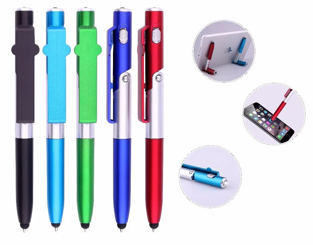 Touch Phone Holder Ball Pen Stylus Led Light Pen For Advertising - Buy ...