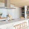 White Modern Kitchen Design Quartz Stone marble dining table set marble top dining table set