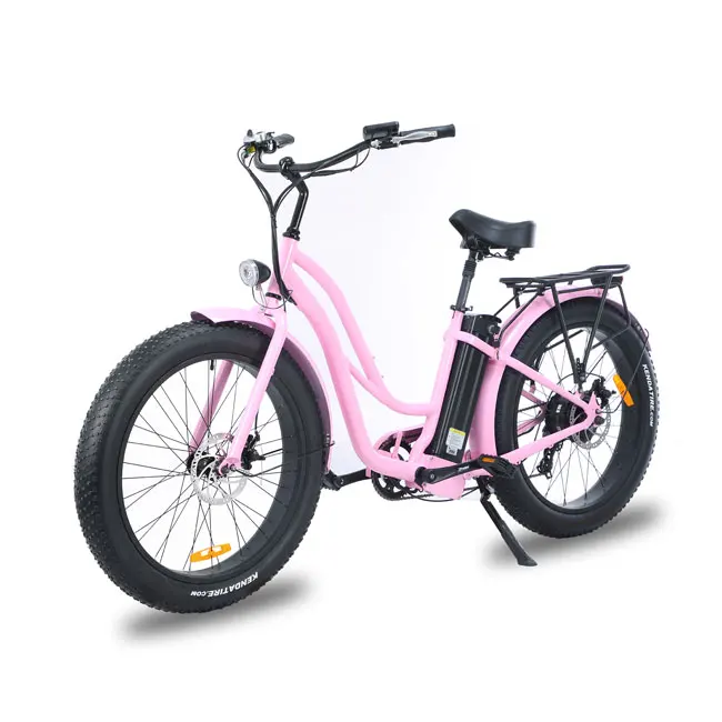 

Lady 26 inch MTB 750W Li-ion Battery Bafang Electric Fat Tire Bike, N/a