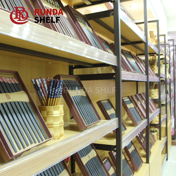 Supermarket Adjustable Wood Shelves Unit Wooden Grocery Retail Store