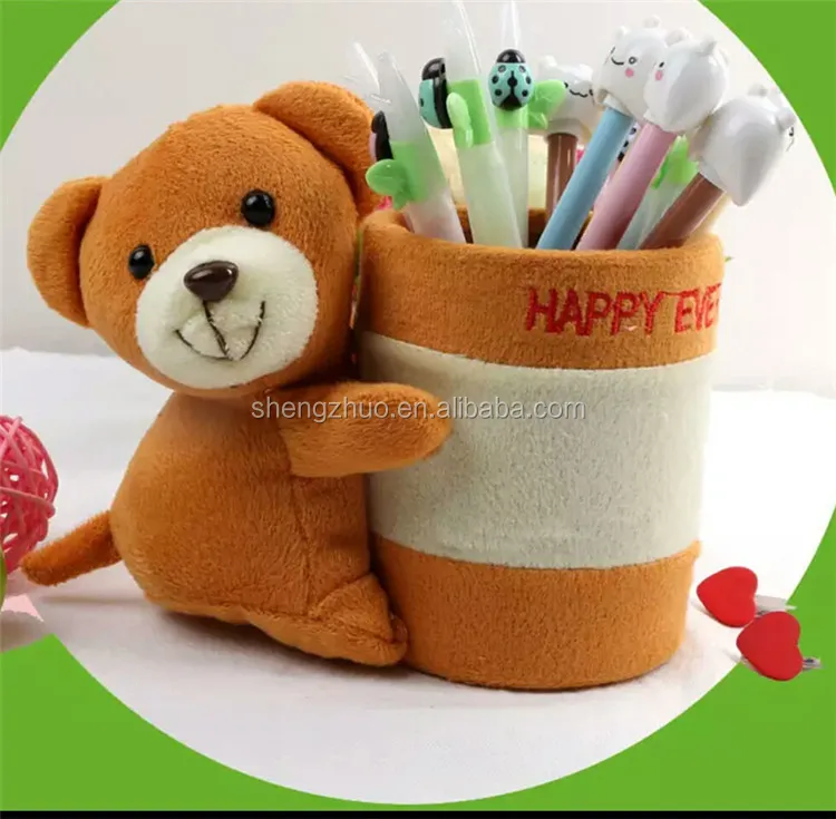 Cheap Price Cartoon Plush Bear Pencil Holder Toy For Kids Buy Plush