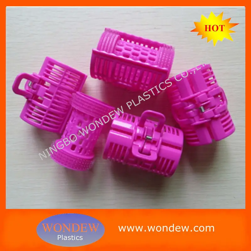 Plastic hair roller clips