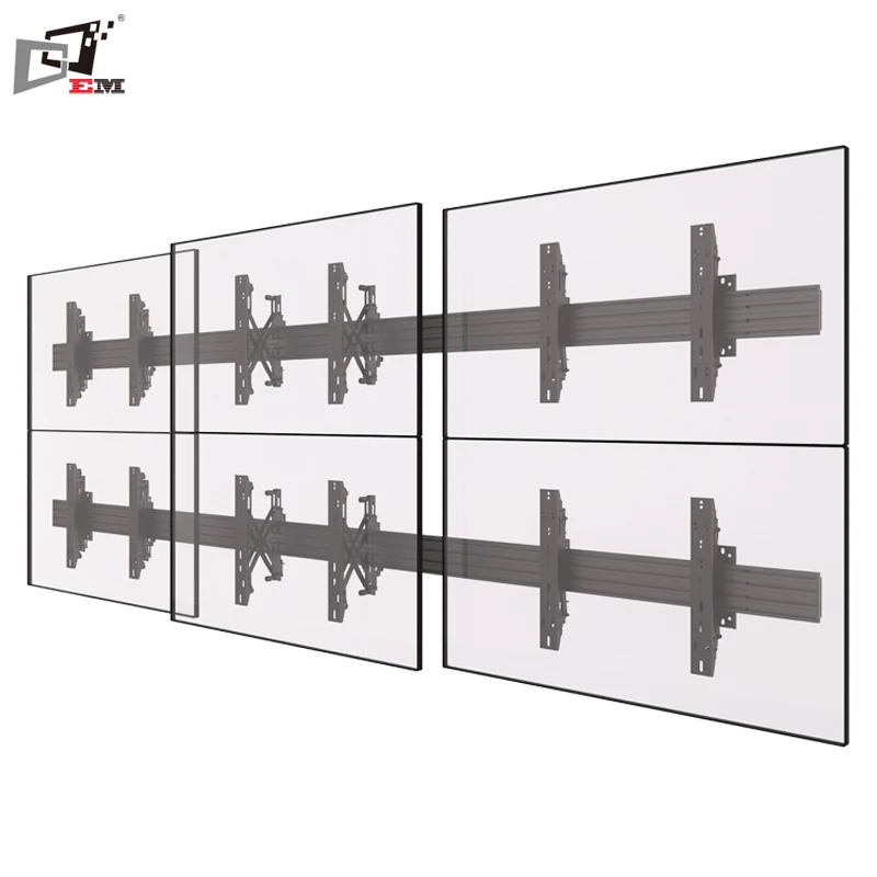 Multi Screens Adjustable Push Out Tv Shelf Wall Mount For Six Tvs Buy