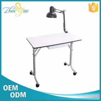 manicure table with adjustable lamp