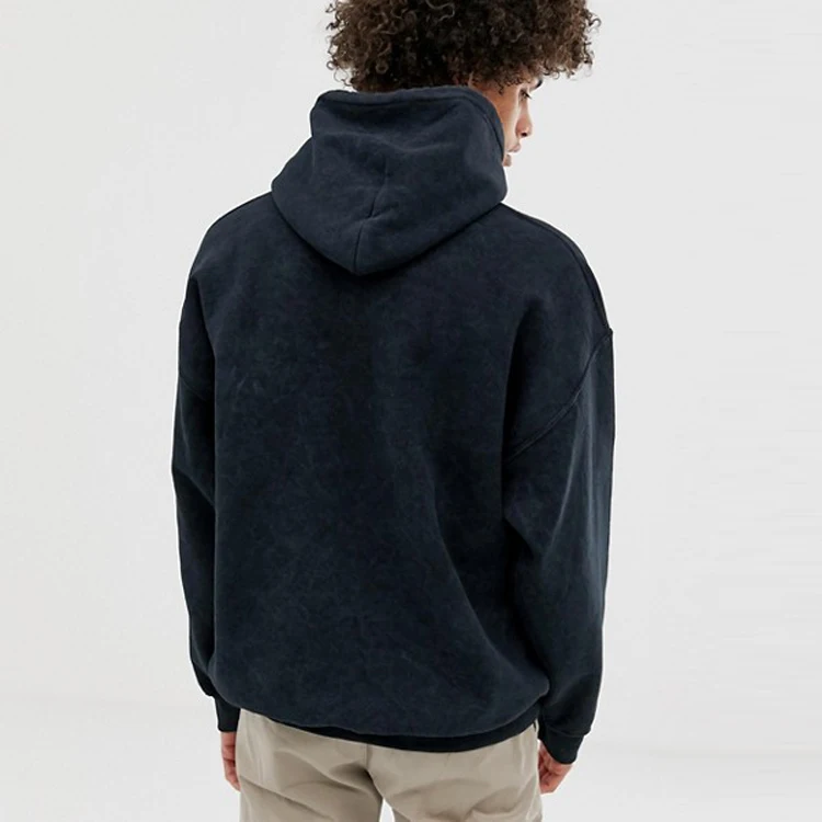 Xxxxl Jumper Hoodies Dropped Shoulders Oversized Washed Black Hoodies ...