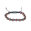 2019 fashion 8mm hematite adjustable Knot knit bracelet