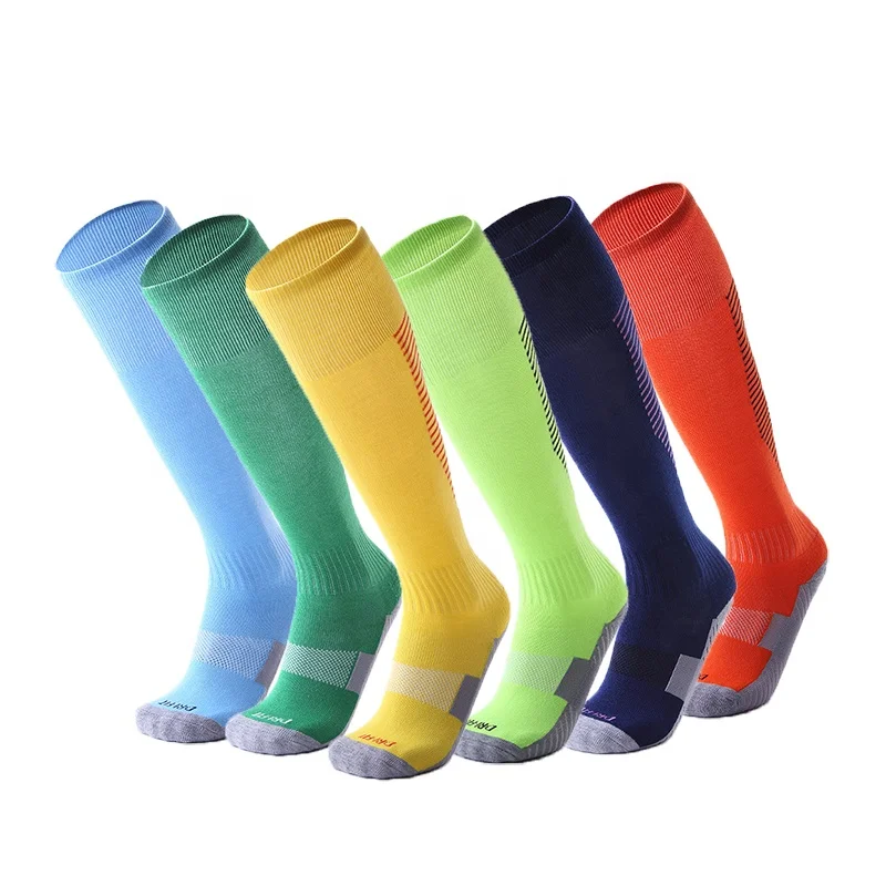 Free shipping cheap youth sport athletic teen tube socks manufacturer young sweat-absorbent soccer socks knee high