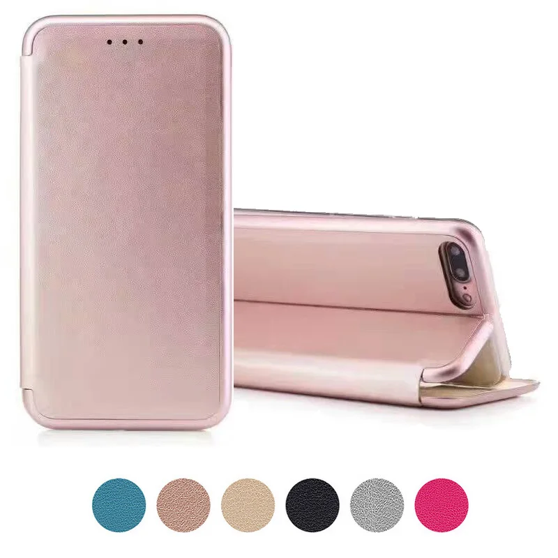 Luxury Leather Flip Folio Shell Case for apple iPhone 5 6 6plus 7 7plus Window Flip with stands Case for apple iphoen 5 6 6plus