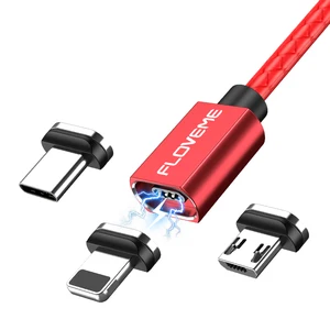 FLOVEME Magnetic USB Phone Charging Cable LED Light