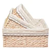 set of 3 natural rush storage supplies supply storage boxes bins for toys and clothes