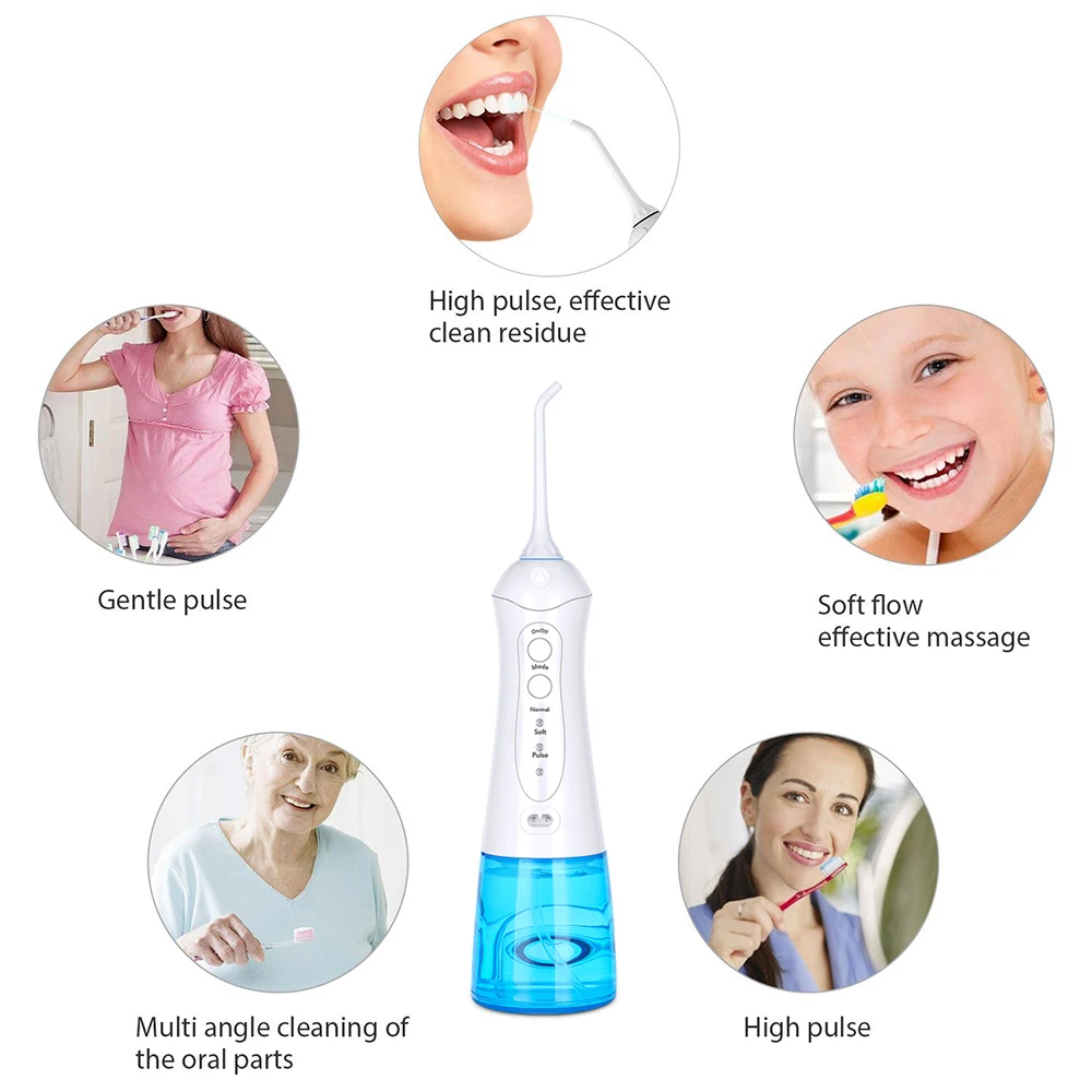
amazon hot Patented Portable wireless Rechargeable oral hygiene Water Tooth Pick And Water Dental Flosser irrigator 