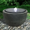 Simple bowl garden stone looks lighting water fountain for outdoor use