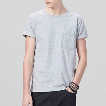 New Design Men T Shirt 100% Cotton Fold Up The Sleeve T Shirt - Buy Man ...