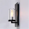 Decorative Small LED Glass Lampshade Iron Wall Lamp for Loft