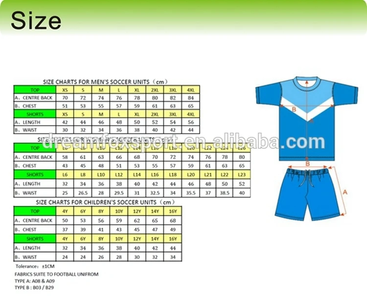 Youth Soccer Shorts Size Chart