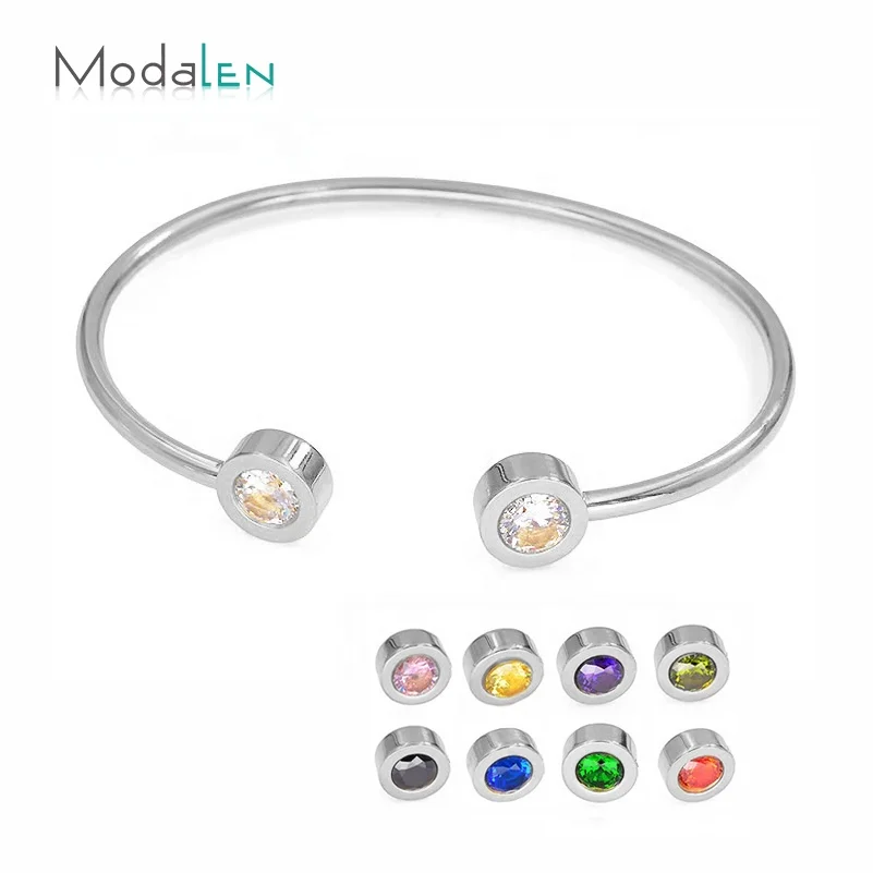 

Modalen Crystal Quartz with Stones Jewelry Woman Stainless Steel Bracelet Bangle, Gold