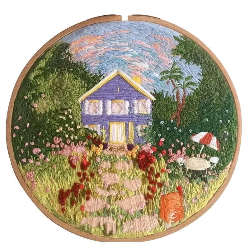
embroidery hoop cross stitch Scenery Multi Patterns Chinese hoop Embroidery 