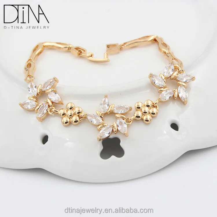 

Fancy gold hand chain stone bracelet designs for girls