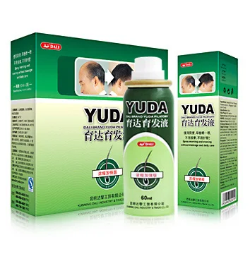 

20 years brand Yuda hair regrowth spray, herbal anti hair loss therapy for black hair regrowth, Light yellow