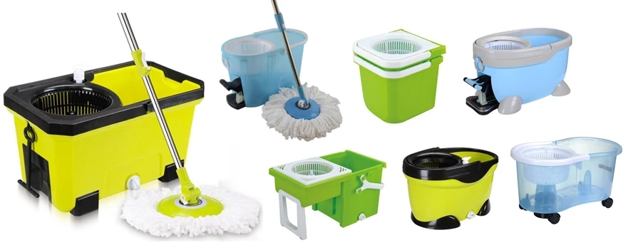 Online Shopping 9L portable window cleaning equipment hand pressure magic spin mini small mop bucket wringer no foot pedal.jpg