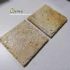 4x4 Small Sample Anti Slip Chiseled Edge Golden Travertine Paver With Color Variation