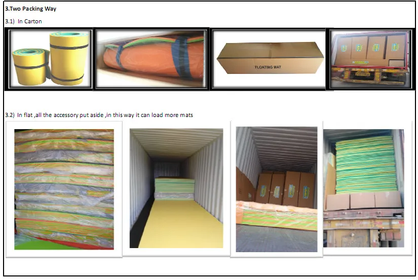 18' X 6' Foam Floating Water Mat Aqua Water Pad For Lakes,Boats And