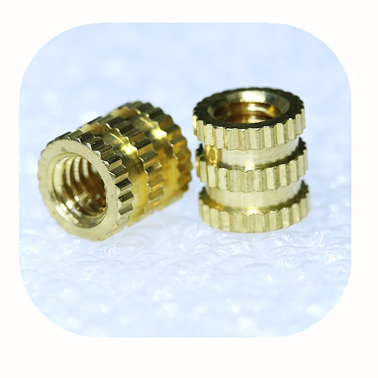 OEM ODM Blind Plastic Insert Knurled Brass Nut For Insert Molding