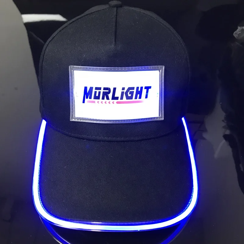2019 New Fashion Flashing Cool Led Lighting Hats Custom Logo Baseball