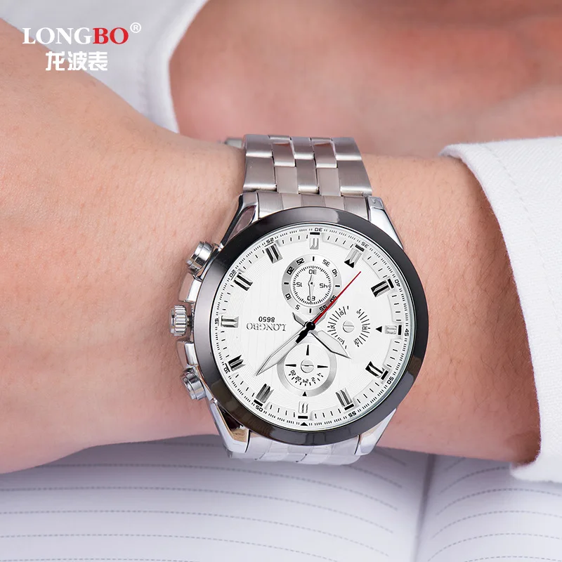

LongBo High-end atmospheric luxury fashion men football sports watches, 1-color