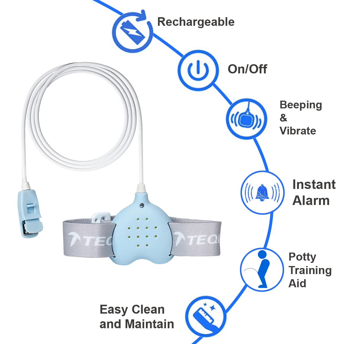 Bedwetting Alarm For Boys Girls Kids Pee Alarm With Sound And