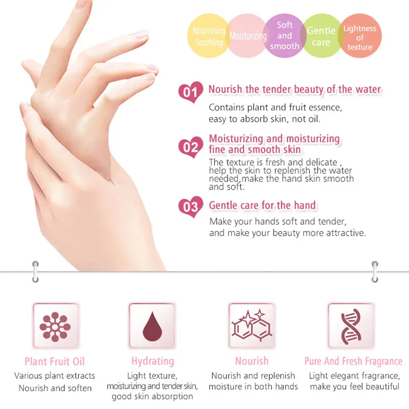 
GMP BIOAQUA fruit perfume natural hand cream tube for hand care 