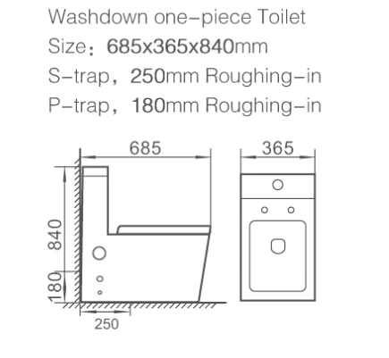 Wholesalers china New economic Sanitary Ware Washdown portable luxury bathroom toilet with one piece