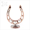 Crystocraft OEM Personalised Horsehoe Shape Rose Gold Plated Decorated with Crystals from Swarovski Corporate Gift