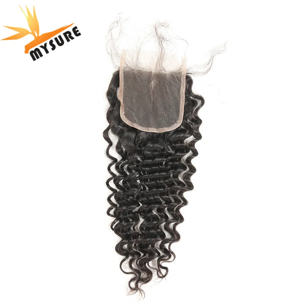 

lace closure virgin cuticle aligned deep human hair extension lace 4*4