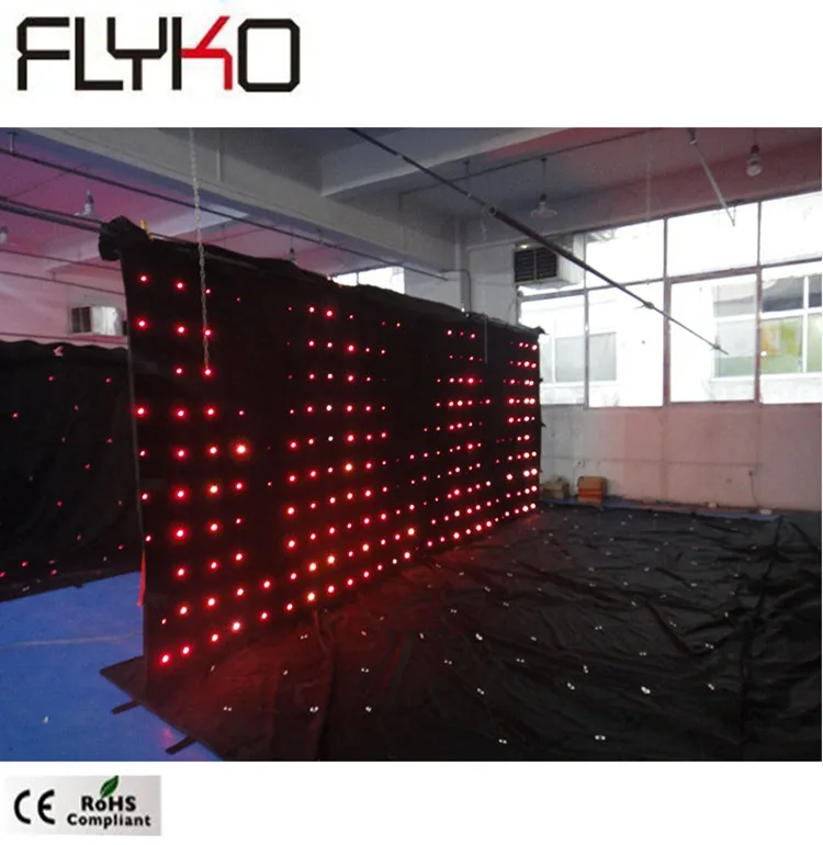 

p20 2x5m free shipping RGB customer demand led curtain design, Full color