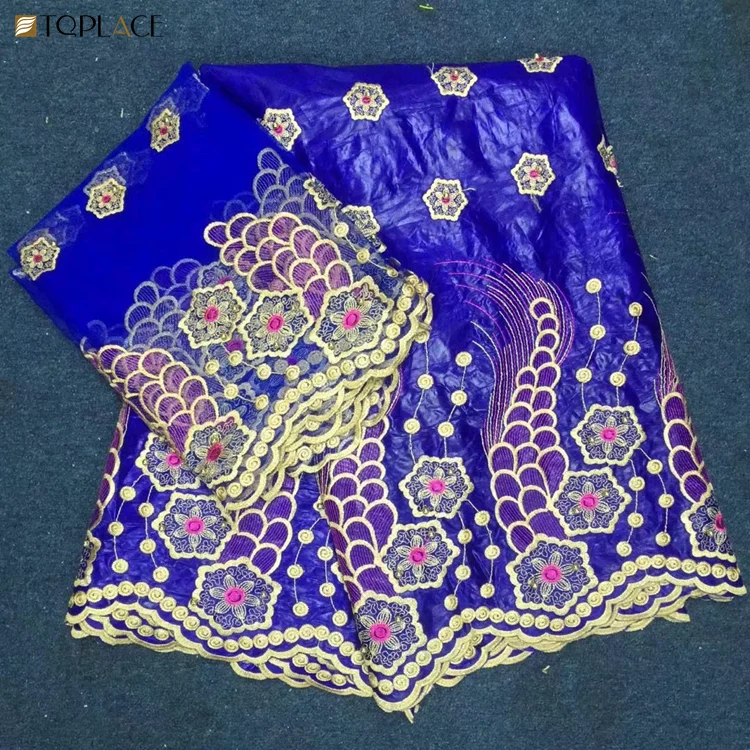 

Bazin Fabric with 2 yards matching french net lace with beads/african bazin riche fabric/nigerian Lace Fabric 2019, As picture