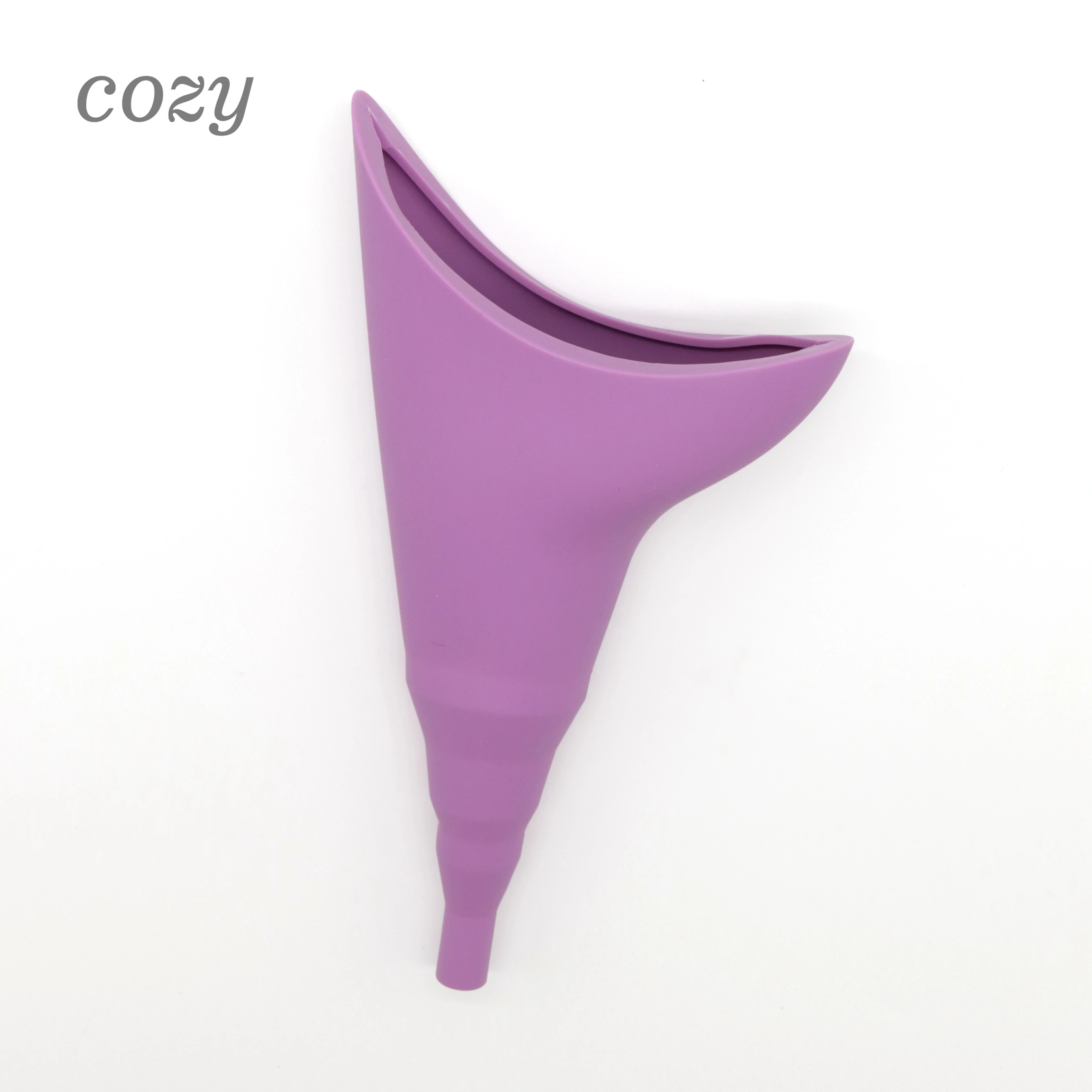 

BPA Free Upgraded 64g Portable Reusable Silicone Female Urinal Device For Women To Pee Standing Outdoor Travel Purple, Custom
