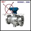 API6D cast body stainless steel CF8 CF8M 2 pieces soft seal type flanged trunnion ball valve