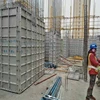 aluminum framed formwork for building slab construction