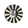 Thanks Giving Day Gifts Decorative Retro Black & White 4x4 Wooden Round funia Photo Frame
