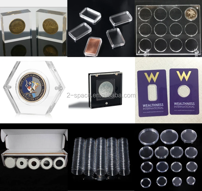 Clear Plastic Gold Bar Package Capsule Rectangle Coin Protection