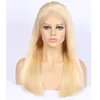 Hot Selling Customized Top Quality 613 blonde Straight Frontal Lace 100% Virgin Human Hair Soft and Silky Wig Factory Supply