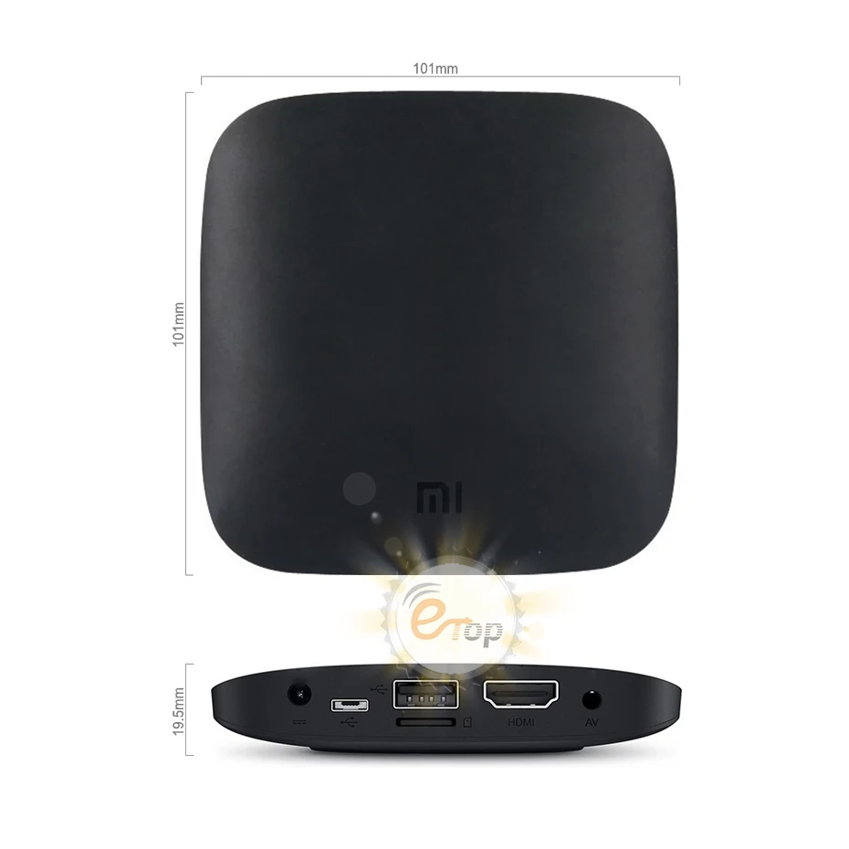 

Android 4.4.2 Original Xiaomi box 3 Generation Mi TV box 1GB 4GB Smart TV Quad Core Enhance mini pc, Black
