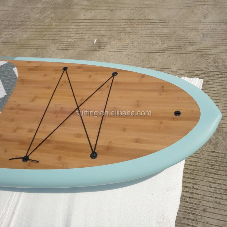 Eps Foam Bamboo Stand Up Paddle Board With Waved Deck Pad Buy Foam Stand Up Paddle Board