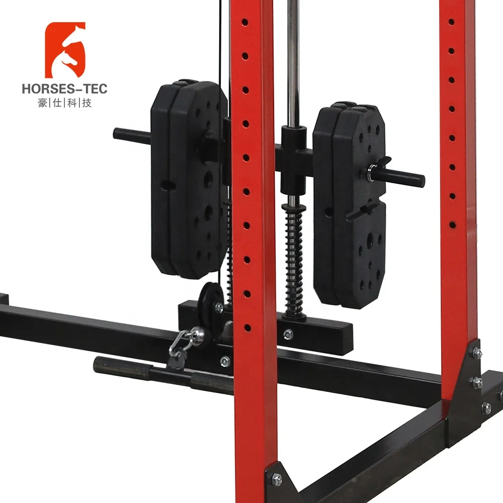 Free standing hammer strength chin-up station power rack with j hooks