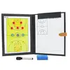 Basketball Coach Board Magnetic Folding Leather Tactic Strategy Clipboard Marker Teaching Clip for Coaching Team Tool