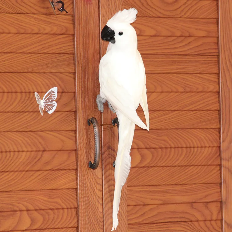 
A66 45CM Props Creative Park Decorations Gift Props Parrots Home Garden Decor Lightweight Parrot Garden Simulation Bird 