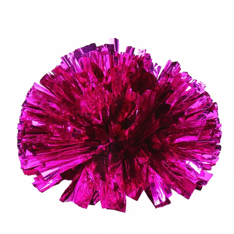 Customized Plastic Shinning Cheerleading Pom Poms Dance Cheer With Ring