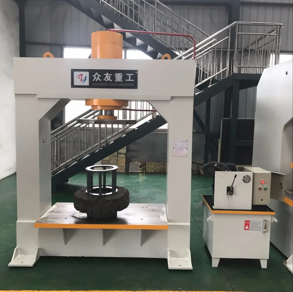 Ym-200t Forklift Solid Tyre Press Machine Match 8-20 Inch Tire - Buy